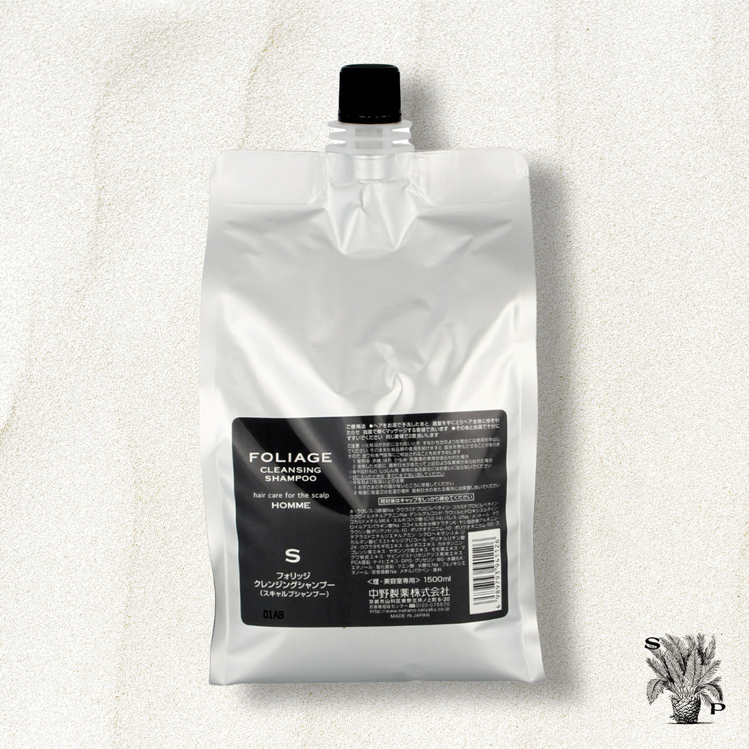 Nakano Japan Anti-Age Foliage Mens' Cleansing Shampoo (1500ml) Refill Pack