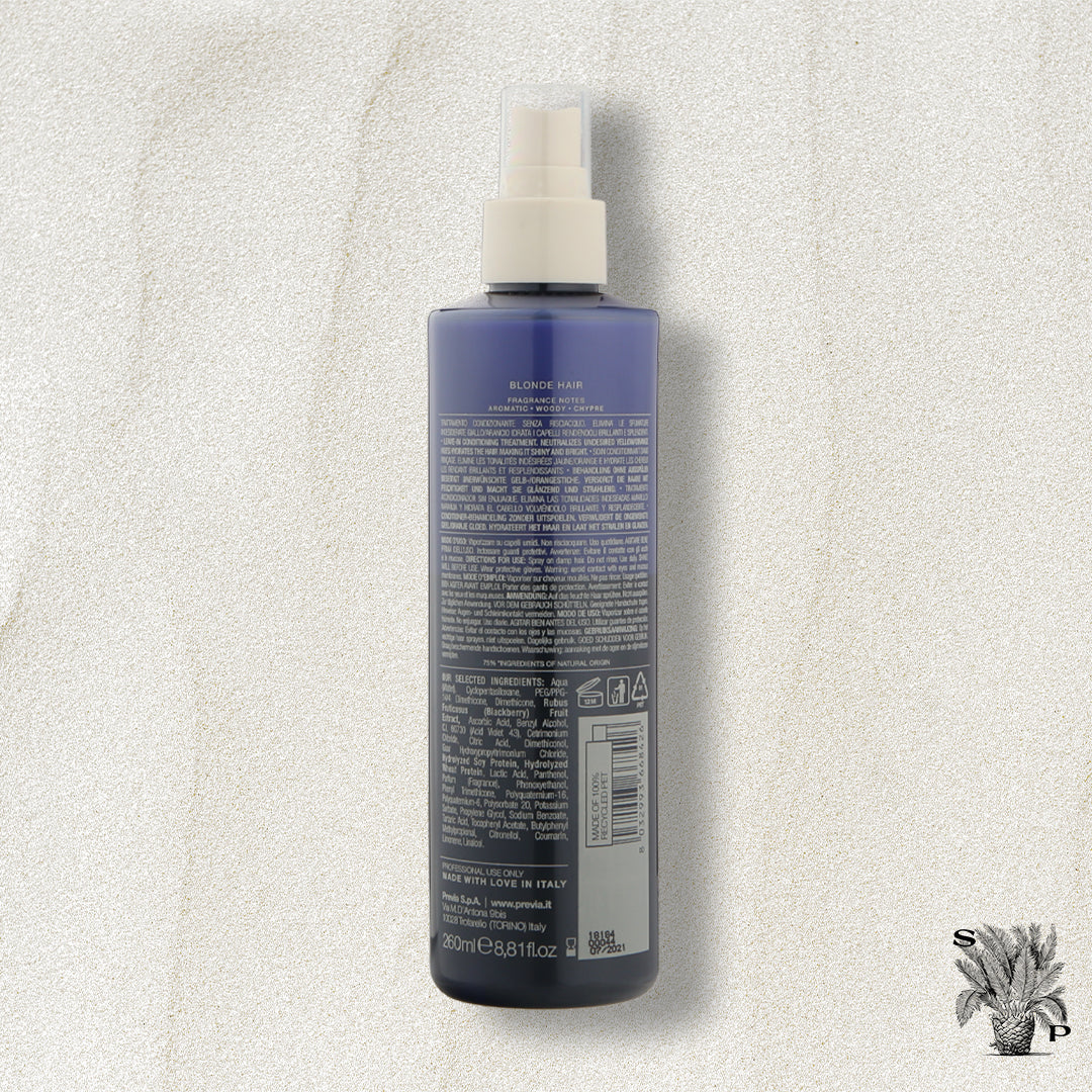 Previa PLATINIUM BLONDE Silver Biphasic Leave-in Conditioner Natural Organic Ingredients (250ml)