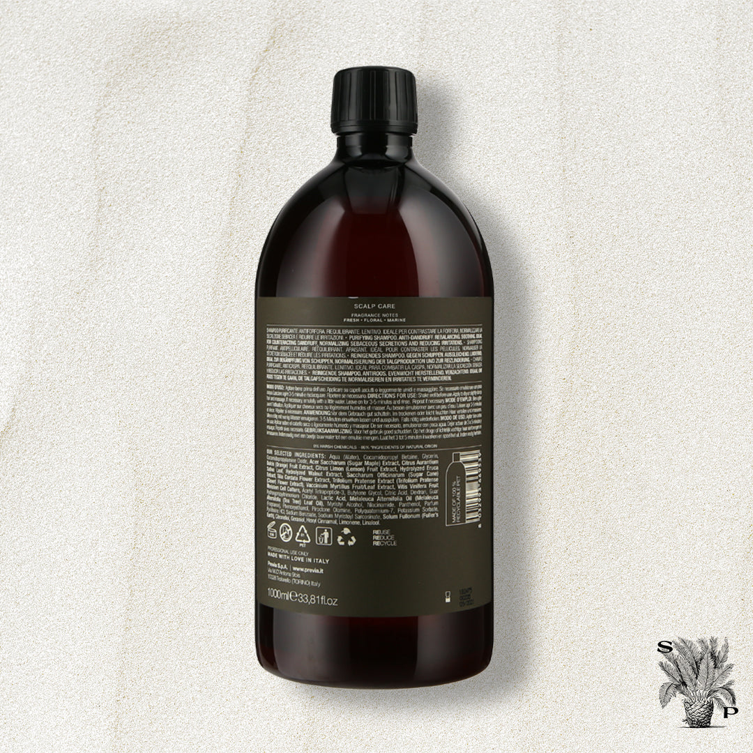 Previa EXTRA LIFE DETOX Purifying Shampoo Natural Organic Ingredient (1000ml)