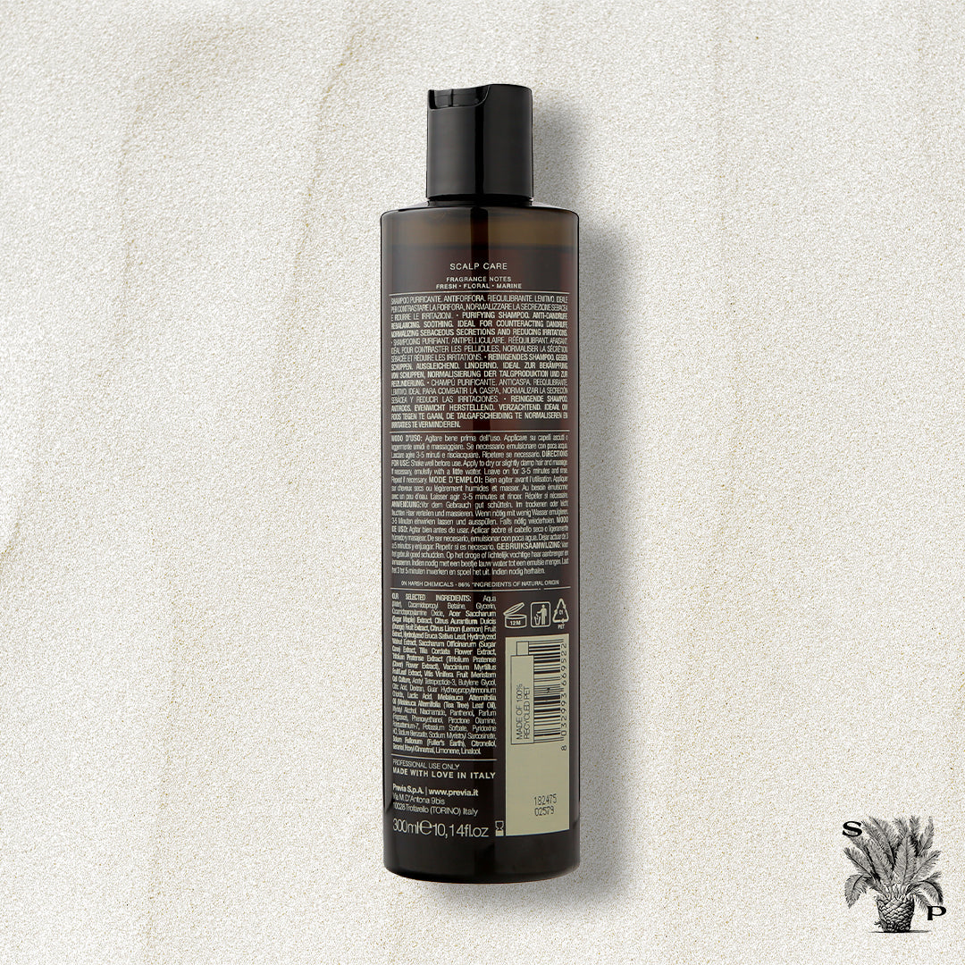 Previa EXTRA LIFE DETOX Purifying Shampoo Natural Organic Ingredients (300ml)